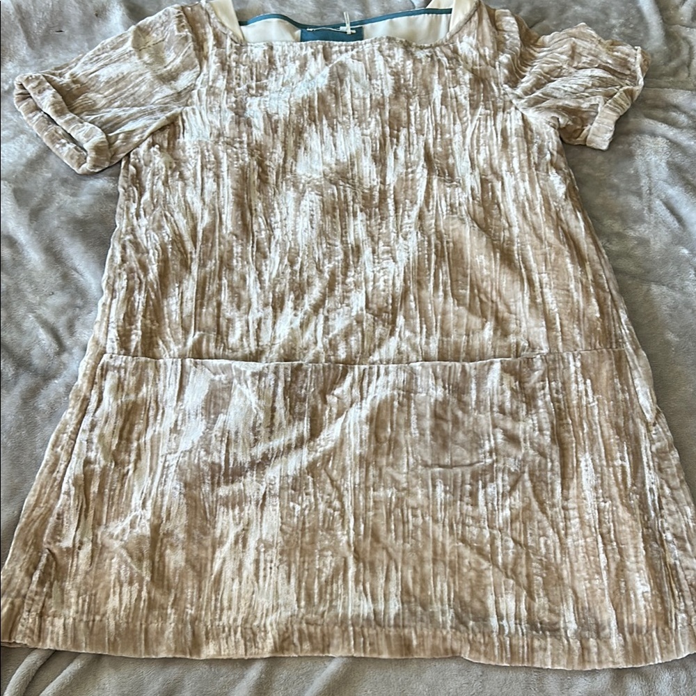 Floreat (Anthro) crushed velvet mini shift dress